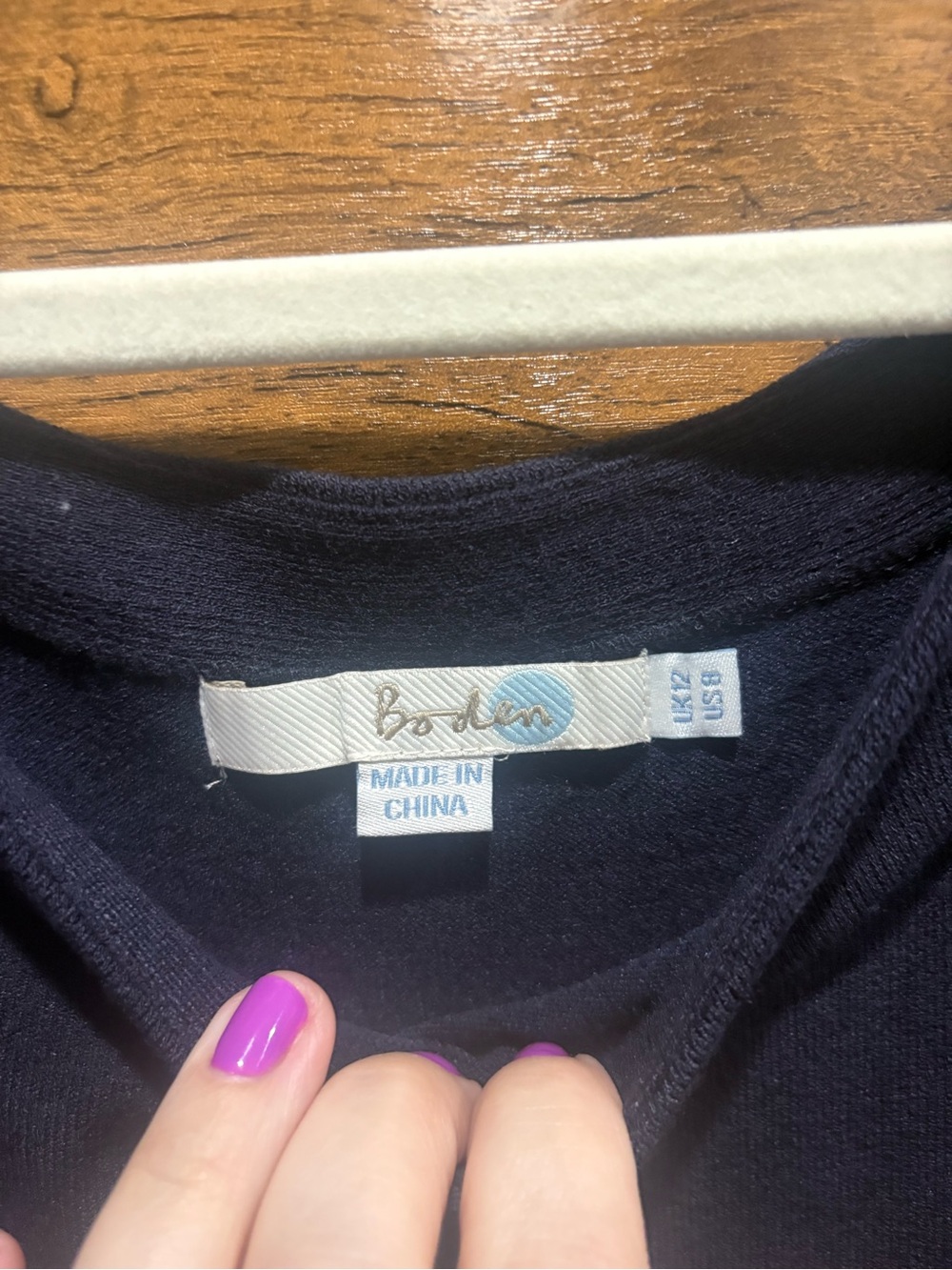Boden Navy & Cream Striped Fit-and-Flare Dress - Picture 5 of 9